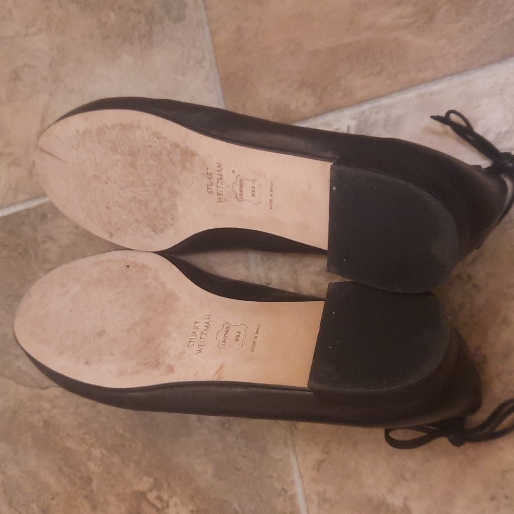 Stuart Weitzman Black Ballet Flats size 5 - Picture 6 of 7